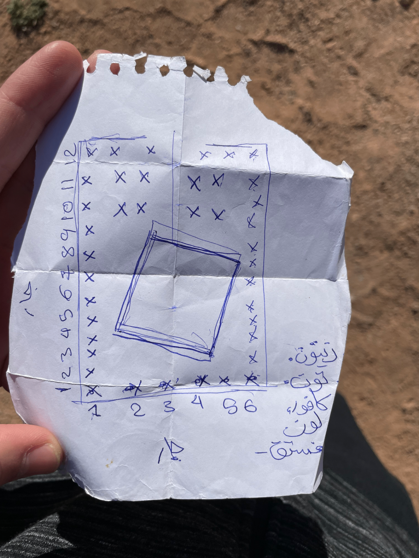 Our Story — hand-drawn site plan and notes